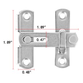INIRET 4 Packs Barn Door Latches，1.89” x 1.89” Brushed Nickel Stainless Steel Small pet cage flip Door Latch Bi-fold Door Lock,Sliding Door Antique Lock Gate Latches Wine Cabinet Closet Door Latches
