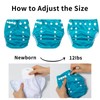 ALVABABY Newborn Cloth Diapers,Reusable Cloth Diaper for Preemie,6pcs Diaper Covers