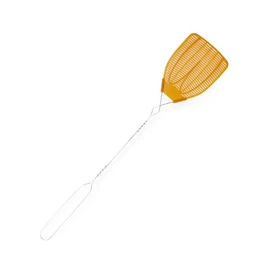 BugKiwkZap Simple/Easy Lightweight Wire Metal Handle Fly Swatter (Orange Color) - 2PK