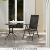 Costway Patio Folding Dining Chair with 7-Level Adjustable High Backrest