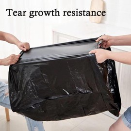 HIIFIVE 60 Gallon Garbage Bags - Ultra-Strong, Leakproof Trash Bags for Large Homes & Businesses (30 Count)