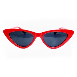 O2 Eyewear A3329 Clout Goggles Cat Eye Vintage Mod Style Retro Kurt Cobain Sunglasses (RED, 51)