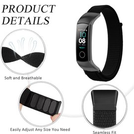 FYISWHO Breathable Sport Armband für Honor Band 5, Nylon Uhrenarmband Armbänder, Ersatzarmband für Honor Band 4 (White)