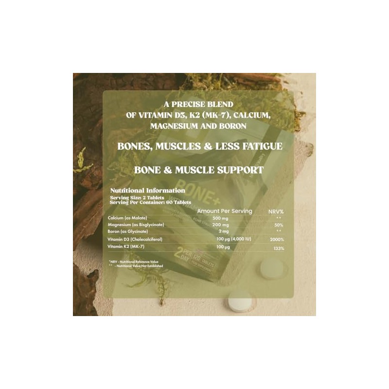 Bone+ Vitamin D3 4000IU with K2 MK-7 100mcg | Bone