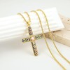 HZMAN Gold Cross Necklace for Women 18K Gold Plated Necklace
