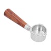 Coffee Bottomless Portafilter Handheld Stainless Steel Bottomless Filter for HouseholdRosewood