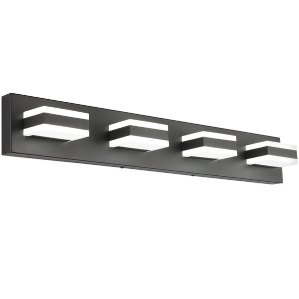 SOLFART Black Bathroom Light Fixtures 4 Lights Bathroom Vanity Light