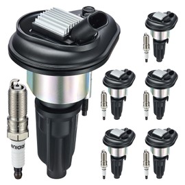 SYKRSS Set of 6 Ignition Coil Pack UF303 and Spark Plugs 5019 Compatible with Buick Rainier Chevy Colorado Trailblazer GMC Canyon Envoy Isuzu i-350 Ascender Hummer H3 Oldsmobile Bravada 2.8L 3.5L 4.2L