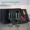 Navaris Multi-Colour Tinted Wine Glasses - Set of 4 -
