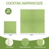 50Pcs Cocktail Napkin, Scalloped Edged Dessert Napkins Disposable Napkins Square