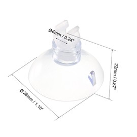 sourcing map Aquarium Suction Cup Clips Airline Tube Holders Clamps for Fish Tank Clear 6mm 20Pcs