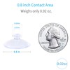 Pawfly 10 Pack Clear Suction Cups 0.8 Inch PVC Plastic