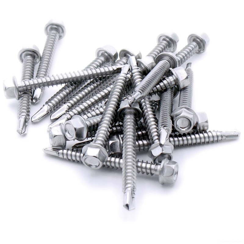 No.8 x 1 (4.2mm x 25mm) Hex Self-Drilling Screw (Flanged)
