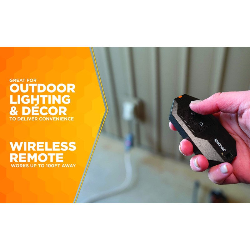 Woods 50125WD Outdoor Indoor Wireless Remote Control Outlet Kit, Electrical