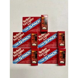 Marlboro Vintage 1992 Marlboro Party Butane Gas Refillable Lighter 5 Five New Packages