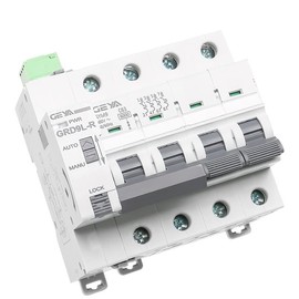 KMZSHPJNY Circuit Breaker DIN Rail Automatic Circuit Recloser Mini Breaker GRD9L-R Gym9 4Pole AC MCB 6KA (Color : Gym9-4p-mcb-25a, Size : GRD9L-R-DC12V)
