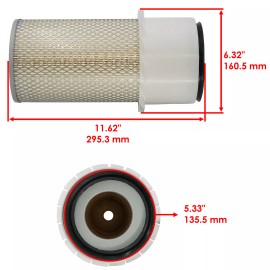 Caltric Air Filter For John Deere 350B 350C 401B 401C 410 440 440A 440B 450