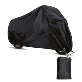 Motorcycle Cover, Thick, Black, XXL, Waterproof, Heat-Resistant, UV Protection, Anti-Theft, Anti-Theft, Anti-Theft, Anti-Theft, For Harley Scooter