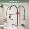 LUOGULIANG Wall Mount Kitchen Faucet, Wall Mounted 8 Inches Center