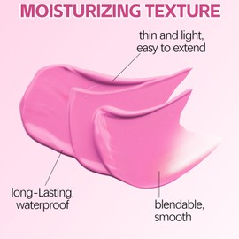 Boobeen Soft Liquid Blush Makeup for Cheeks, Lightweight and Buildable, Thin Cheek Makeup Stick for Natural Colour, Cream Red Easy to Blend, with Built-in Brush