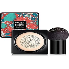 Air Cushion BB Cream CC Cream Mushroom Head Foundation, Corrector Hidratante Base De Maquillaje Brillante De Larga Duración Con Esponja De Maquillaje De Hongos Fácil De Aplicar Para Mujeres