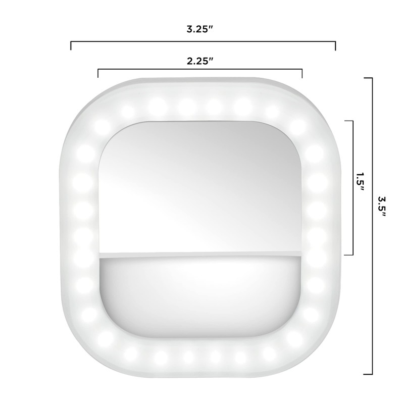 Conair Lighted Makeup Mirror for Phone, Selfie Ring Light and