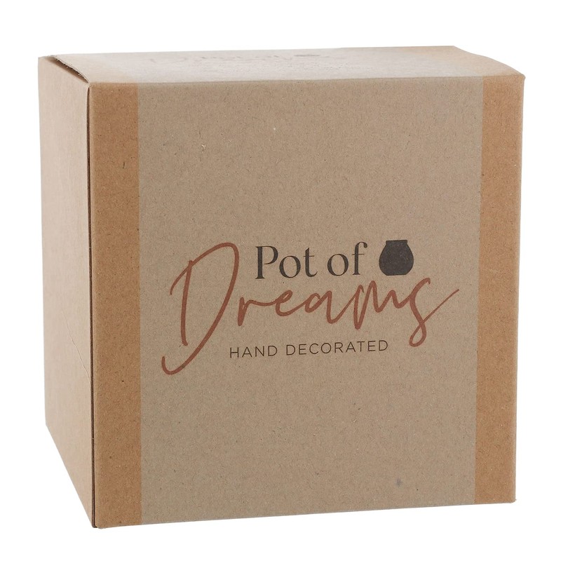 Pot Of Dreams Money Bank, Ceramic, Cream, 14cm x 14cm