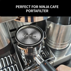 Espresso Puck Screen and Portafilter Funnel,Cleaning Tablets,Disc for Ninja Luxe Cafe Accessories,53.3mm Portafilter Filter Screen and Plastic Replacement Dosing Funnel for ES501 ES601