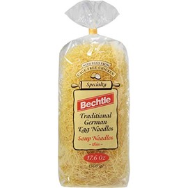 Bechtle Traditional German Egg Noodles, Soup Noodles - Thin, 1.1 Pound (Pack of 12)