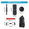 Kit 5 Piezas Recuperación Muscular Foam Roller Masaje