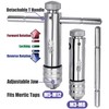 YAKAMOZ 2Pcs Ratchet T Handle Tap Wrench Set, 1/16" to