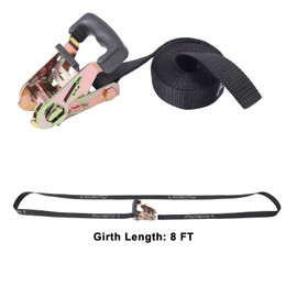 Ayaport Endless Ratchet Strap 1 inch 8 feet 3300LBS Break Strength (no Hook) Small Short Ratcheting Tie Down Motorcycle Car Roof Rack Trailer Cargo Straps