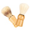 Minkissy 6pcs Beard Brush for Men Wood Handle Shaving Brush