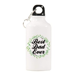 Elvoes Sports Water Bottles Best Dad Water Bottle BPA Free Stainless Steel Bottle with Cap Wild Mouth Dad Gifts Great for Sport Home Travel Outdoors (400ml/17oz)