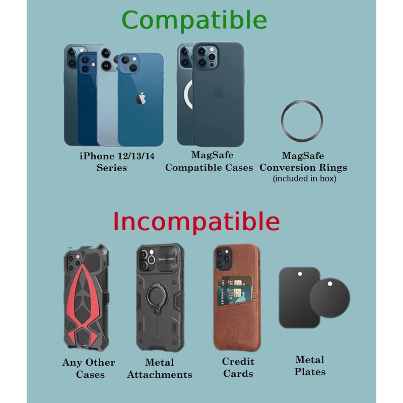 Maxby Magnetic Phone Holder for Stroller, Stationary Bike (Compatible with