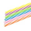 Lind Kitchen Bicolor Spiral Stripe Reusable Plastic Straight Straws Colorful