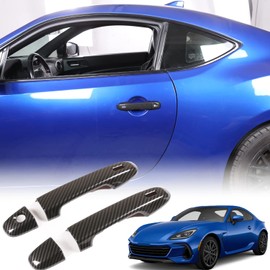 Fit for Toyota 86 GT86 2022 and for Subaru BRZ 2022 Door handle Outer Covers, Exterior Door Handle Protector Trim Frame Cover, 2 Pair Outside Outer Door Handle Cover Trim (Carbon fiber pattern)