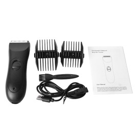 Men Body Hair Trimmer with Ceramic Cutting Heads Waterproof Rechargeable Adjustable Body Groomer for Full Body
