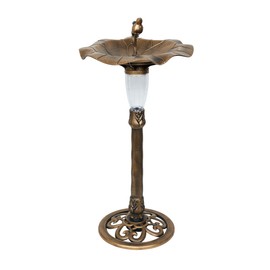 Alpine Corporation TEC316SLR Solar Gold Birds and LED Light BIRDBATHS