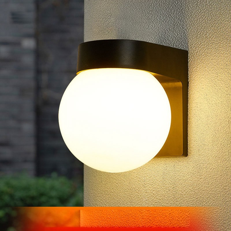 Acrylic Round Lamp Shade with PC Plastic Base Waterproof Exterior