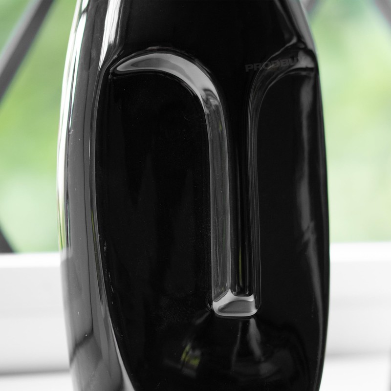 Black 23.5cm Tall Ceramic Face Flower Vase