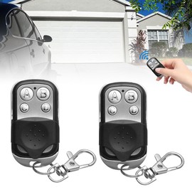 Gobesty Pack of 2 Universal Garage Door Remote Control, 433 MHz Garage Door Opener Handheld Transmitter Remote Control Cloning Garage Door Gate Transmitter for Switch Light, Garage Door, Roller
