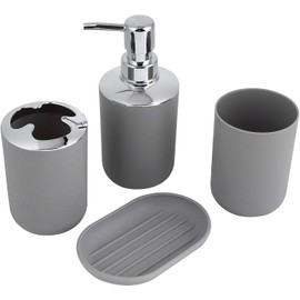 Garosa Accesorios Baño Gris 4 Piezas