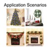 Jim`s cabin Artificial Flowers Pack of 12 Glitter Poinsettias for