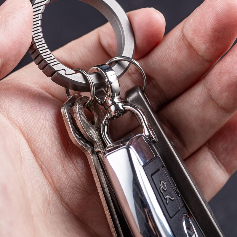 [TISUR] Hobby DIY D-Ring Leathercraft Hardware Spare Key Case Keychain