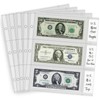 Currency Sleeves with Label Pockets, 50 PCS Banknote Sleeves, 3-Pocket