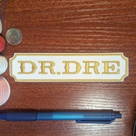Unbranded Dr. Dre Patch Hip Hop West Coast Gangsta Rap Embroidered Iron On Patch 1.25x5"