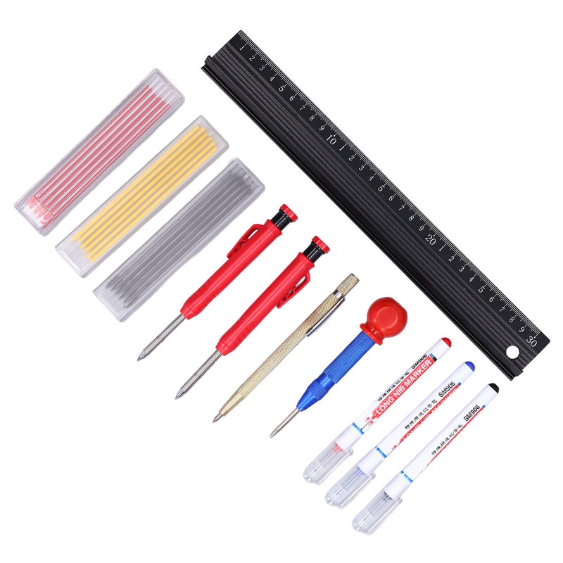Center Punch Marking Scribing Pen Refill Hole Positioning Tool Set