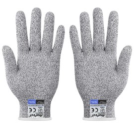 AmzFirst 2 Pair Level 5 Cut Resistant Gloves, Food Grade Kitchen Cooking Gloves for Women and Men, Lightweight Protective Gloves, Size: 10/X-Large