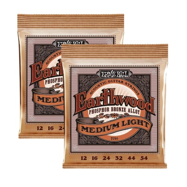 Ernie Ball 2 SETS Ernie Ball 2146 Phosphor Bronze Medium